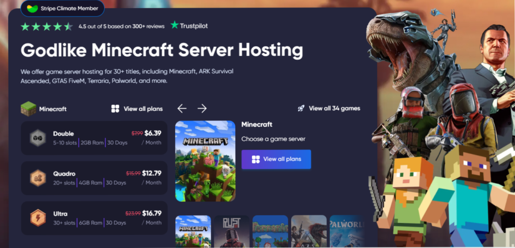 Godlike.Host game server hosting – reliable, high-speed hosting for Minecraft, CS:GO, Rust, and more. Join the affiliate program to earn commissions